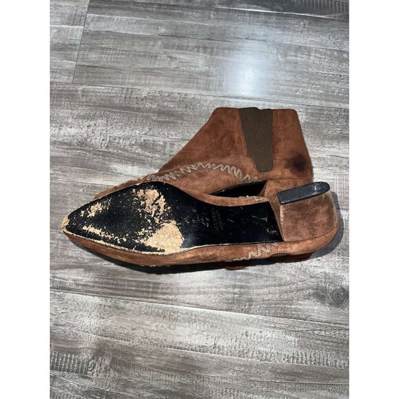 MARIO VALENTINO Ankle boots Women Brown Size 7 Italy Boots Suede - Picture 5 of 6